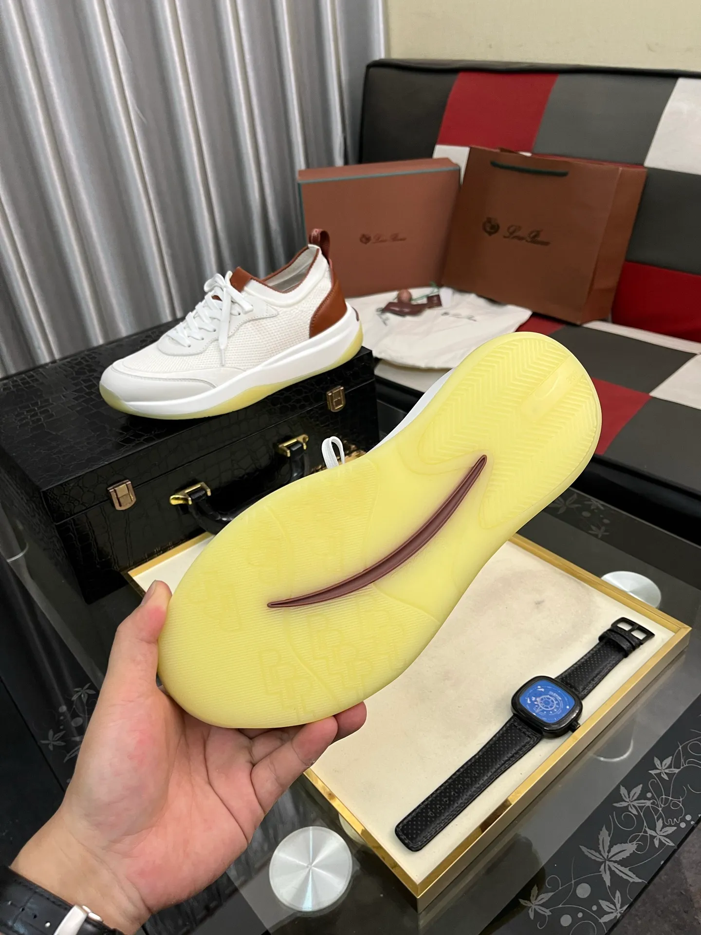 Men's men's shoes💰620⌚️⌚️Loro Piana - Loro Piana LP classic casual shoes, men's lace-up casual shoes and sneakers, high-quality lightweight and comfortable fabrics, suitable for outdoor leisure, the color is young and energetic, the upper is imported deerskin from Italy, it is great with sportswear or casual suits! Code number: 38-446️⃣Colors available